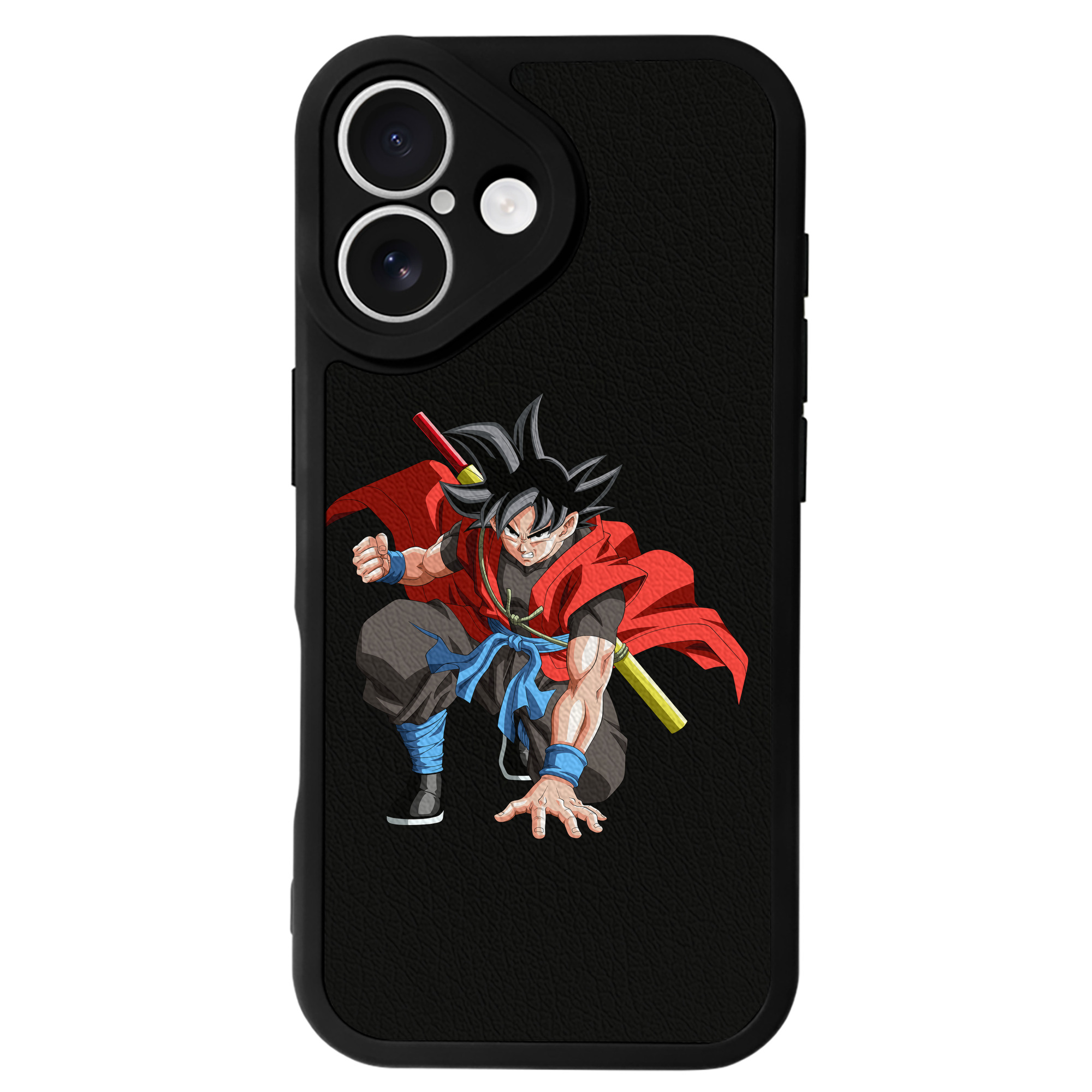 （画像用） ドラゴンボール 孫悟空（そん ごくう）Son Goku カカロット DRAGON BALL Kakarotto 【iPhone 16シリーズ対応】シリコンスマホケース（レザー調） 材質：シリコン